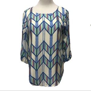 Womens Top Size S New Pattern Skies Office Modest